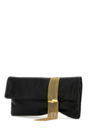 Jimmy Choo Black Leather Zendra Clutch