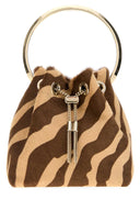Jimmy Choo Printed Calf Hair Bon Bon Bucket Bag