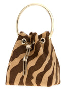 Jimmy Choo Printed Calf Hair Bon Bon Bucket Bag