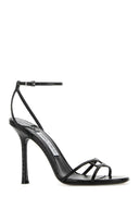 Jimmy Choo Black Leather Leo 100 Sandals