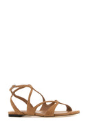 Jimmy Choo Camel Suede Ayla Sandals