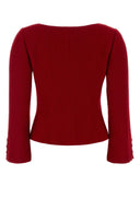 Valentino Garavani Red Boucle Blazer