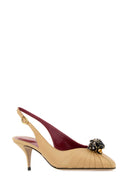 Valentino Garavani Panthea-pumper i beige skinn