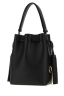 Valentino Garavani Black Leather V Logo Signature Bucket Ba