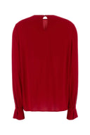 Valentino Garavani Red Georgette Blouse