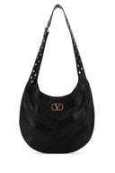 Valentino Garavani Black Leather V Logo Signature Crossbody Bag