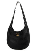 Valentino Garavani Black Leather V Logo Signature Crossbody Bag