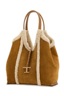 Tod's Ochre Suede Shopping Bag