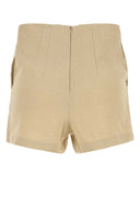 Le Kasha Beige Linen Ezbet Shorts