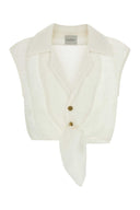 Le Kasha White Linen Sanabo Top
