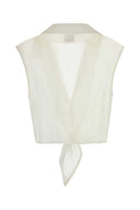Le Kasha White Linen Sanabo Top