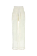 Le Kasha White Linen Sohag Wide Leg Pant