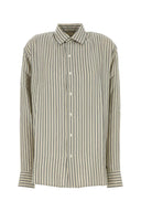 Le Kasha Embroidered Silk Oversize Songino Shirt