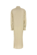Le Kasha Embroidered Silk Shirt Dress