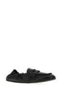Miu Miu Black Nappa Leather Ruches Loafers