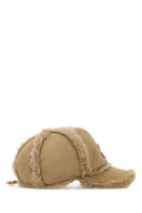 Miu Miu Beige Shearling Baseball Cap