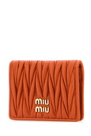 Miu Miu oransje nappa-skinnkortholder