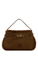 Miu Miu Brown Shearling Shoulder Bag