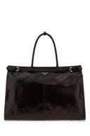 Prada Chocolate Leather Large Shopping Bag