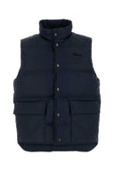 Prada Navy Blue Re Nylon Sleeveless Down Jacket
