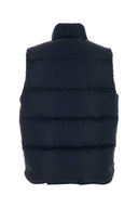 Prada Navy Blue Re Nylon Sleeveless Down Jacket