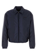 Prada Marineblaue Re-Nylon-gepolsterte Jacke