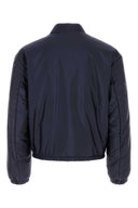Prada Marineblaue Re-Nylon-gepolsterte Jacke