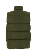 Prada Army Green Re Nylon ärmellose Daunenjacke