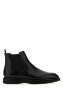 Schwarze Prada-Lederstiefeletten
