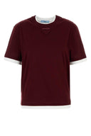 Prada Burgundy Cotton T Shirt