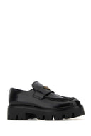 Schwarze Leder-Loafer von Prada