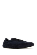 Prada Navy Blue Re Nylon And Suede Collapse Sneakers