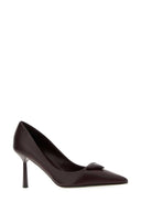 Auberginefarbene Lederpumps von Prada