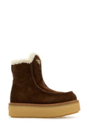 Prada braune Wildleder-Stiefeletten