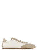 Zweifarbige Prada-Sneaker aus Nappaleder und Wildleder