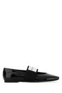 Givenchy svarte skinnkvadratballerinaer