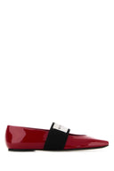 Givenchy røde skinnkvadratballerinaer