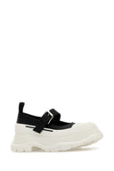 Alexander Mcqueen Two Tone Leather And Rubber Ballerinas