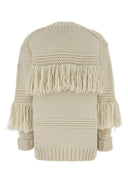 Moncler Grenoble Ivory Heklet Oversize Cardigan