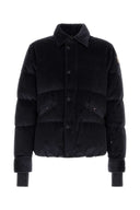 Moncler Grenoble Navy Blue Corduroy Elgon Down Jacket