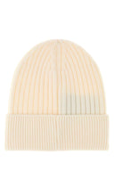 Moncler Grenoble Ivory Wool Beanie Hat