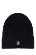 Moncler Grenoble Black Wool Beanie Hat