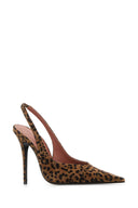 Amina Muaddi Printed Suede Anok Pumps