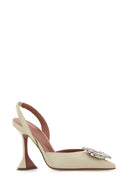 Amina Muaddi Elfenbensskinn Begum Pumps