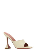 Amina Muaddi Sand Nappa Leather Lupita Mules