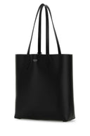 Salvatore Ferragamo Black Leather Allover Shopping Bag