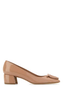 Salvatore Ferragamo Skin Pink Leather Mara 40 Pumps