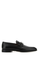 Salvatore Ferragamo Black Leather Foster Loafers