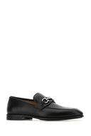 Salvatore Ferragamo Black Leather Foster Loafers