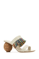 Salvatore Ferragamo Ivory Leather Mules